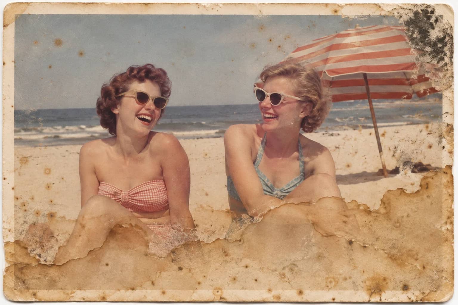 Fix water-damaged photos, the original print
