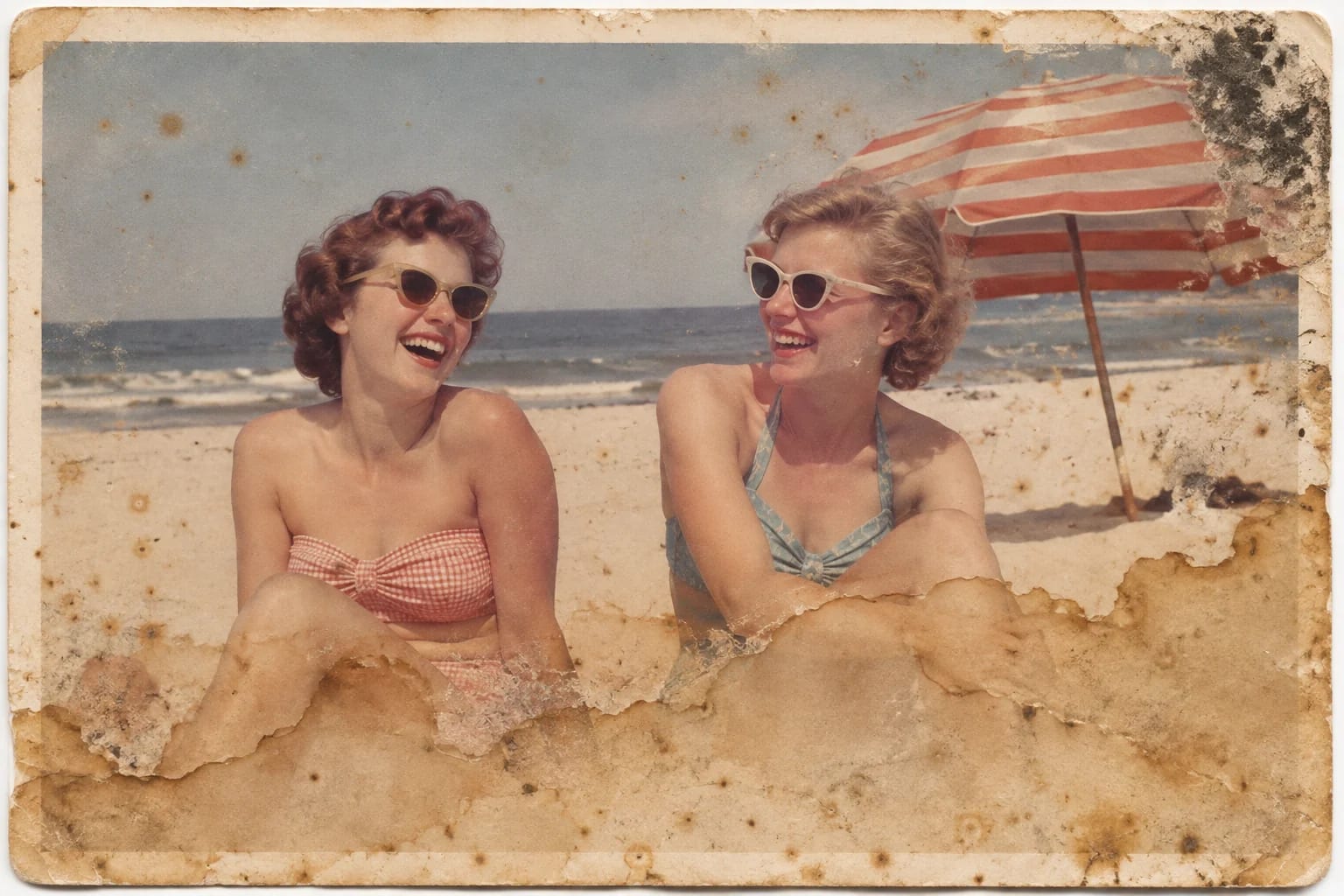 Fix water-damaged photos, the original print