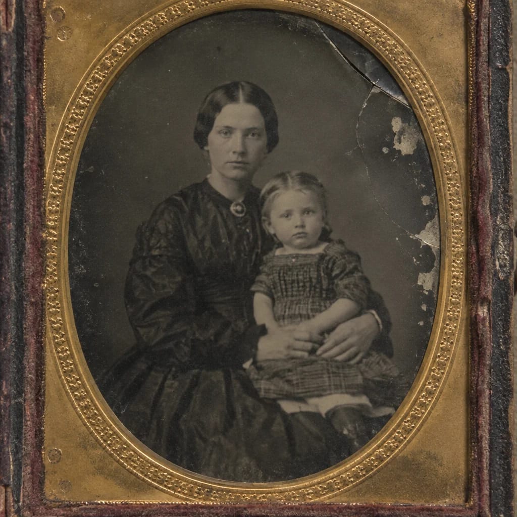 Ambrotype restoration, the original print