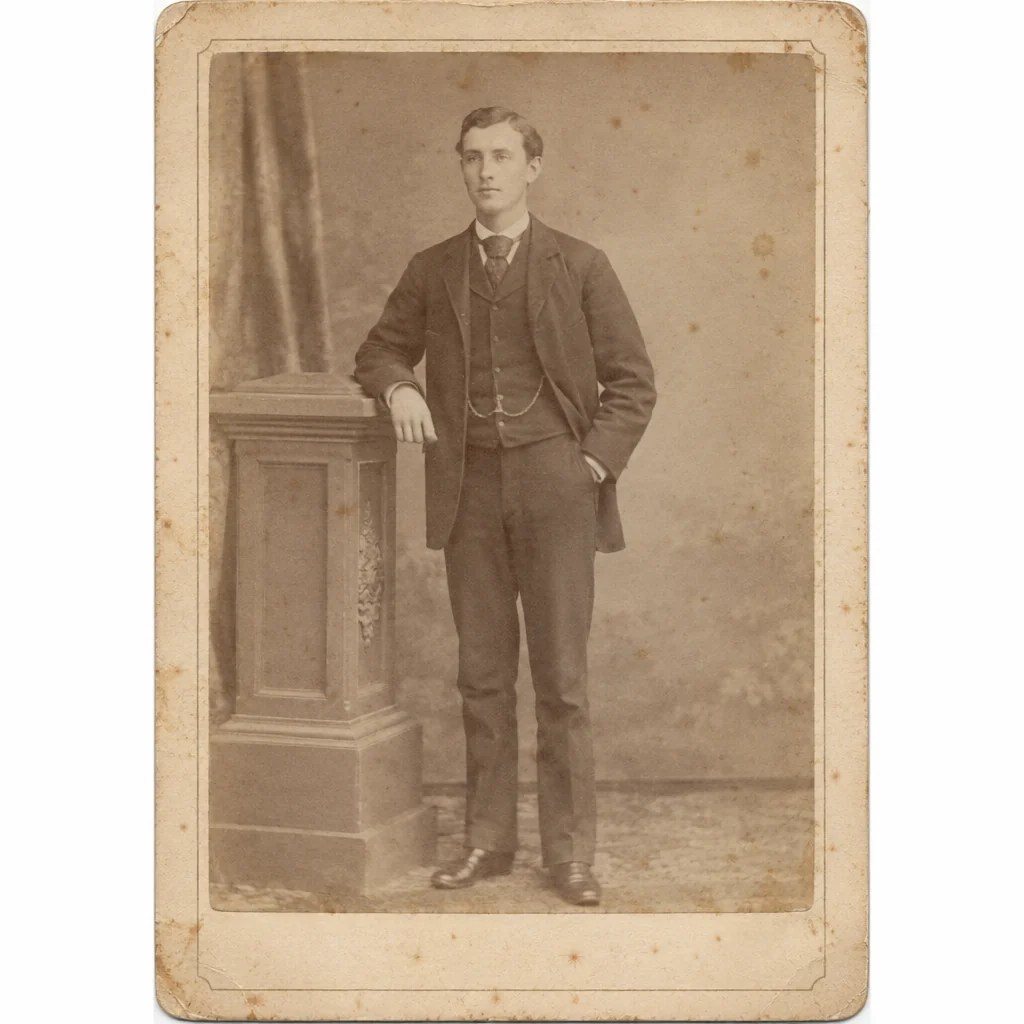 Cabinet Card restoration, the original print