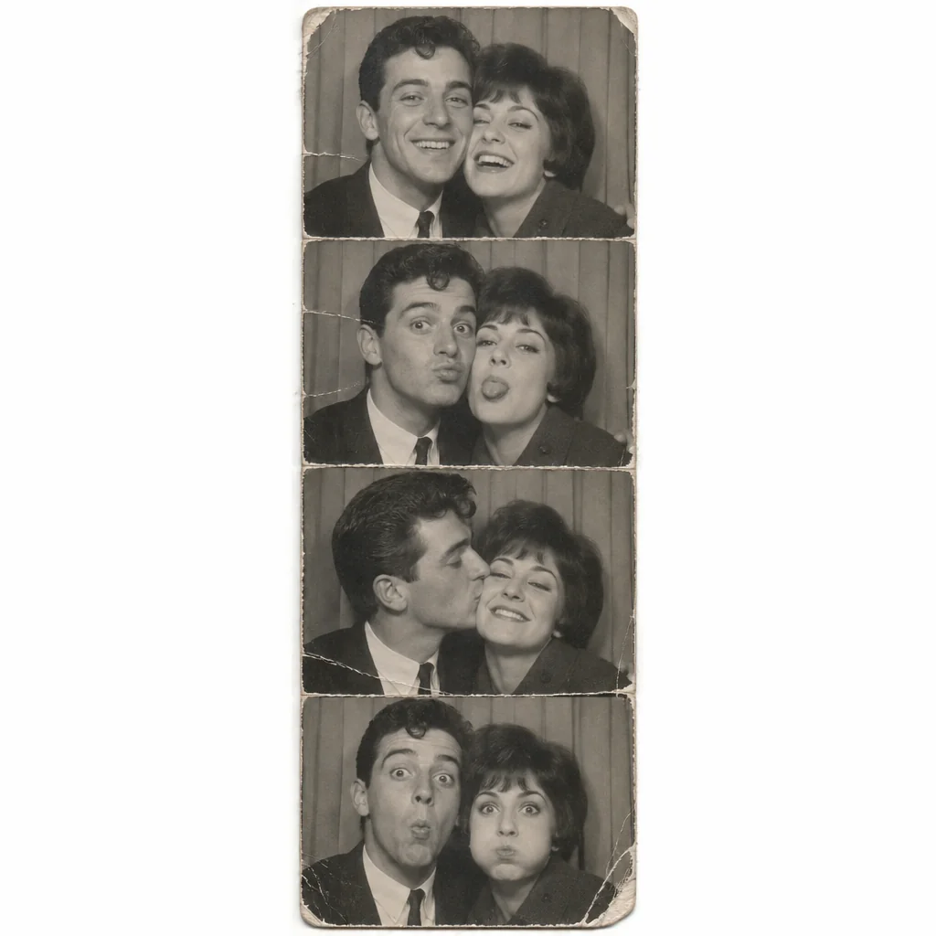 Photo Booth Strip restoration, the original print