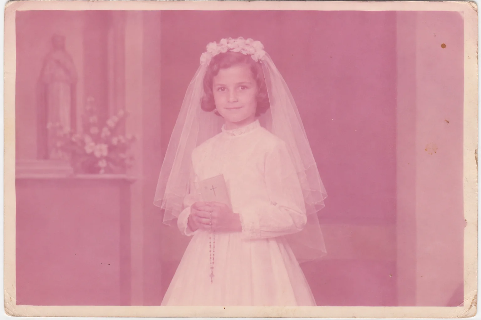 Restore old first communion photos, the original print